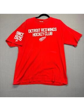 Nike Detroit Red Wings Hockey Club Red T-Shirt Men Size Large